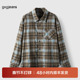 磨毛格子简约休闲时尚 宽松长袖 衬衫 gxg.jeans男装 外套男25春秋款