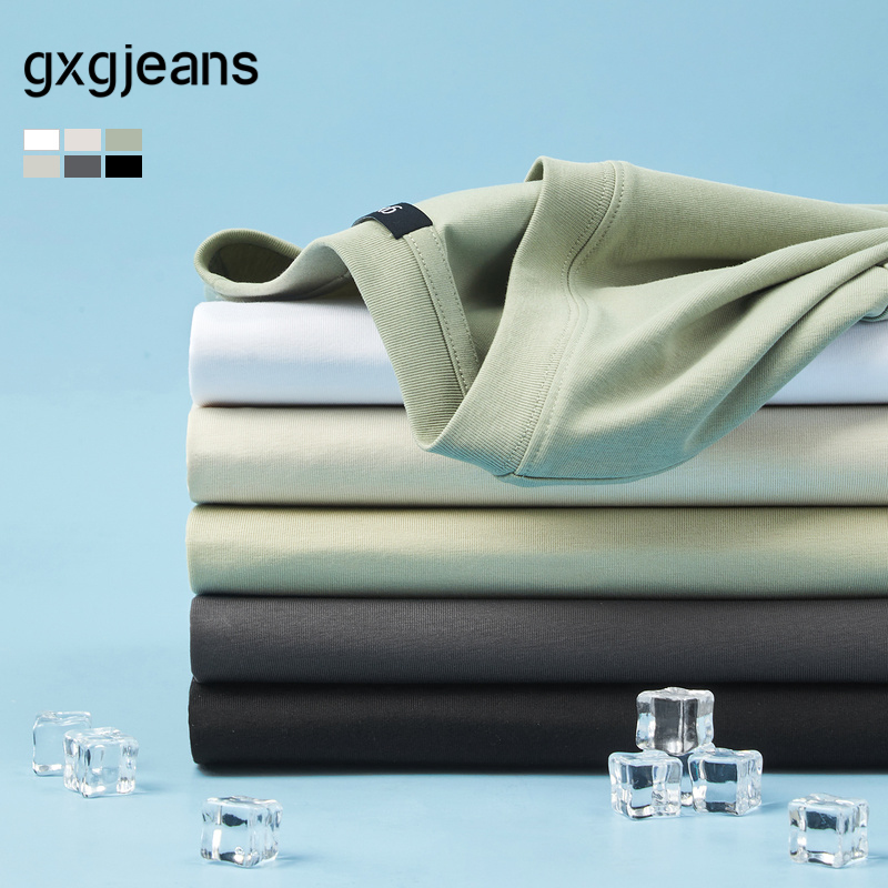 gxg.jeans男装  多色字母绣花基础休闲圆领短袖T恤男 25年夏新品