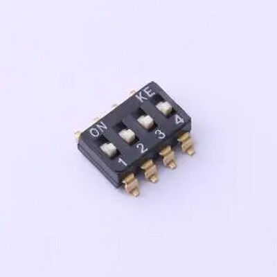 DSIC04LSGET 4位 2.54mm脚距IC型 KE拨码开关 拨动开关 SMD,P=2.5