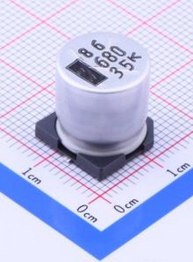 35CE680KX+D 贴片型铝电解电容 680uF ±20% 35V SMD,D12.5xL13.5
