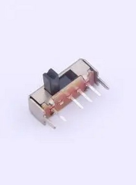 HX SK13D07VG4 柄长4mm 卧插二档 滑动开关 弯插,12.9x4.7mm 滑动