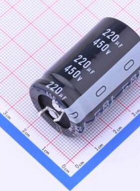 LLS2W221MELA 牛角型电解电容 220uF ±20% 450V 插件,D25xL40mm