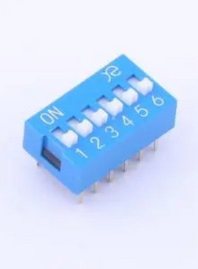 DSWB06LHGETB 蓝色宽体 6位顶拨插件拨码开关 插件 拨码开关