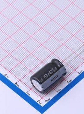 ENB1JM471K20OT 直插铝电解电容 470uF ±20% 63V 黑色PET 插件,D