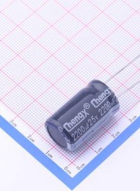 KM228M025K25RR0VH2FPD 直插铝电解电容 黑加垫片 2200uF ±20% 2