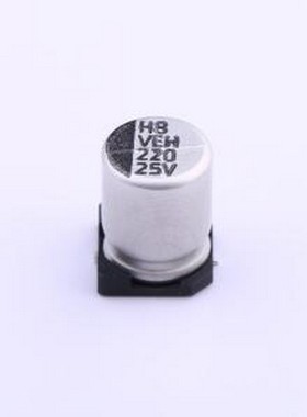 VEH221M1ETR-0810 贴片型铝电解电容 220uF ±20% 25V SMD,D8xL10