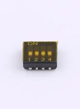 DU-04P 1.27mm间距4位 贴片黑色J脚 拨码开关 SMD,P=1.27mm 拨码