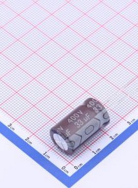 01EC1209 直插铝电解电容 33uF ±20% 400V 插件,D13xL21mm