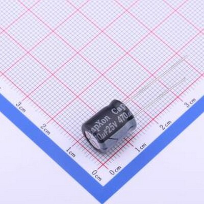 KF471M025G125A 直插铝电解电容 470uF ±20% 25V 插件,D10xL12.5