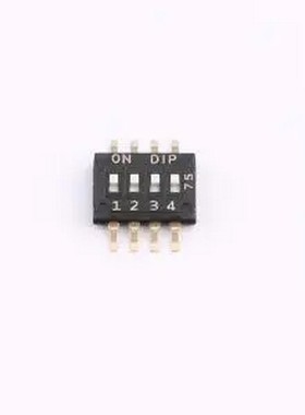 DHNF-04-V-T/R 4位 包含引脚总宽度8.1mm 贴片 SMD,P=1.27mm 拨码