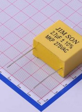 MKP275K275A01 安规电容 2.7uF ±10% 275V 等级:X2 插件,P=27.5m