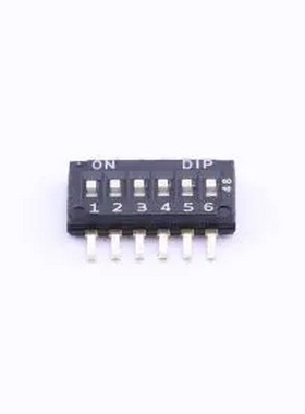 DHNF-06-V-T/R 6位 包含引脚总宽度8.1mm 贴片 SMD,P=1.27mm 拨码