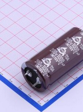 TDA200V1000M25.4*50 牛角型电解电容 1000uF ±20% 200V 插件,D2