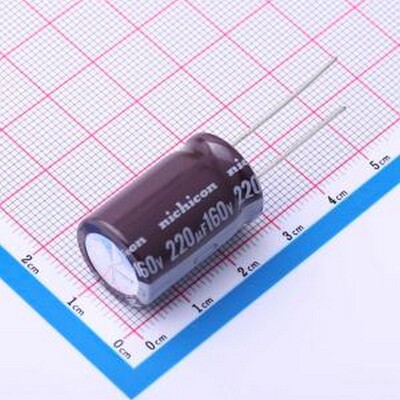 UCS2C221MHD 直插铝电解电容 220uF ±20% 插件,D16xL25mm