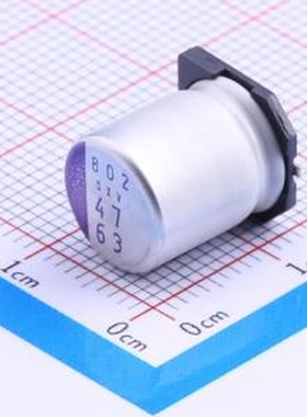 63SXV47M 固态电容 47uF ±20% 63V SMD,D10xL12.6mm