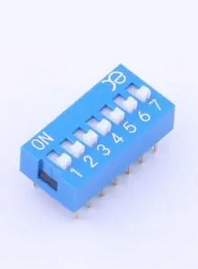 DSWB07LHGETB 蓝色宽体 7位顶拨插件拨码开关 插件 拨码开关