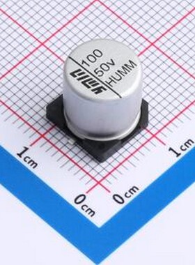 VHUE1051H101MVCG 固液混合铝电解电容器 100uF ±20% 50V SMD,D1
