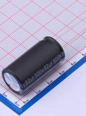 EWH2HM820M35OT 直插铝电解电容 82uF ±20% 500V 黑色PET 插件,D