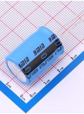 LKLJ2502A471MFCG 直插铝电解电容 470uF ±20% 100V 插件,D18xL2