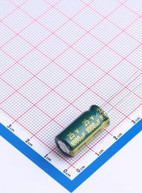 CV102MEA20B 直插铝电解电容 1000uF ±20% 25V 插件,D10xL20mm