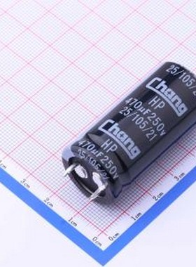 HP2E471MP450S68CV0 牛角型电解电容 470uF ±20% 250V 插件,D22x