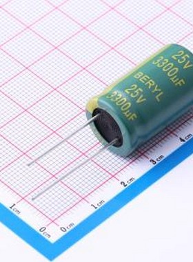 RC025M332LO16*26TH-2A1E 直插铝电解电容 3300uF ±20% 25V 插件