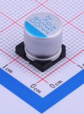 OVZ221M1ETR-1010 固态电容 220uF ±20% 25V SMD,D10xL9.9mm