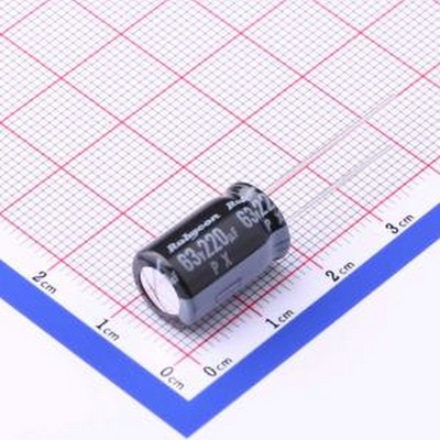 63PX220MEFC10X16 直插铝电解电容 220uF ±20% 63V 插件,D10xL16