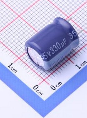 ERZ1VM331G13C36T 直插铝电解电容 330uF ±20% 35V CLEAR 紫色PE