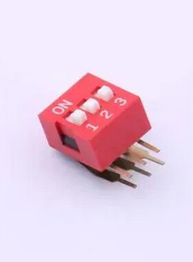 SMWA-03R-TP 间距2.54mm 3位拨码开关 插件,P=2.54mm 拨码开关