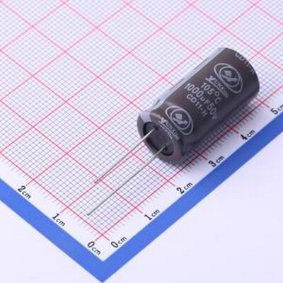 ECH1HM102K25OTZO 直插铝电解电容 1000uF ±20% 50V 插件,D13xL2