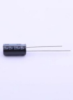 PKCC21E221MF 直插铝电解电容 220uF ±20% 25V 插件,D6.3xL12mm