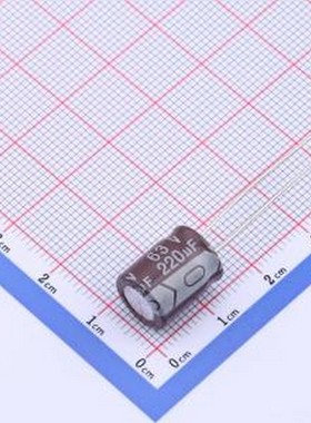 SHF220UF63V01EC6653 直插铝电解电容 220uF ±20% 63V 插件,D10x