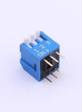 DP-03-B-T 蓝色侧拨长柄 3位 KE拨码开关 插件,P=2.54mm 拨码开关