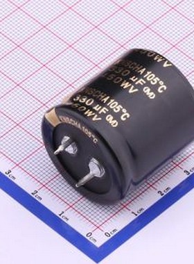 STKT2W331M3030 牛角型电解电容 330uF ±20% 450V 插件,D30xL30m