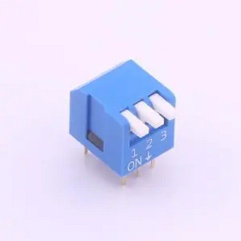 DPL-03BLP 间距2.54mm 琴键 3位拨码开关 插件,P=2.54mm 拨码开关