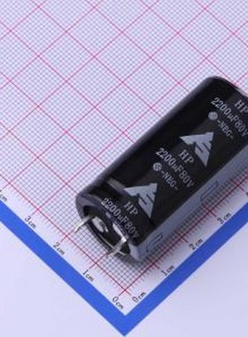 HPP222M22045FVA 牛角型电解电容 2200uF ±20% 80V 插件,D22xL45