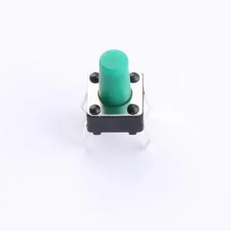 TSA06131-092B512BC 6*6*9.2绿柄直插轻触开关280gf 插件-4P,6.1x