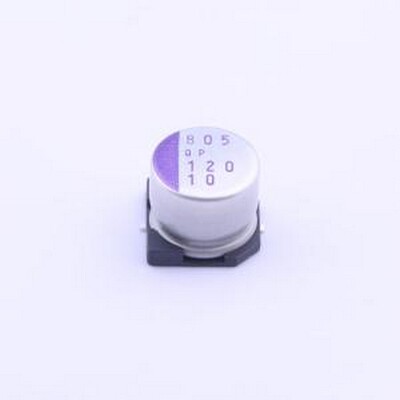 10SVQP120M 固态电容 120uF ±20% 10V SMD,D8xL6.9mm