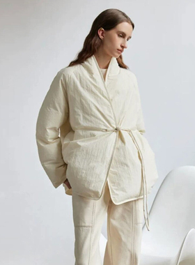 新中式国风盘扣高级感小众设计感白色冬季90白鸭绒羽绒服外套女