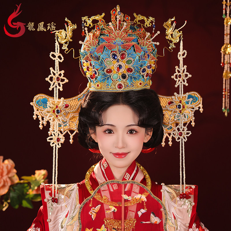 龙凤瑶原创汉服婚服明制婚礼凤冠头饰新娘结婚发饰品中式大婚发冠