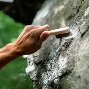 进口户外攀岩专业岩点刷木质榉木长柄高级软毛便携耐用岩壁清洁刷