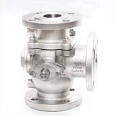 不锈钢保温夹套三通法兰球阀TL型BQ45PL 16P铸硬密封高温蒸汽换向