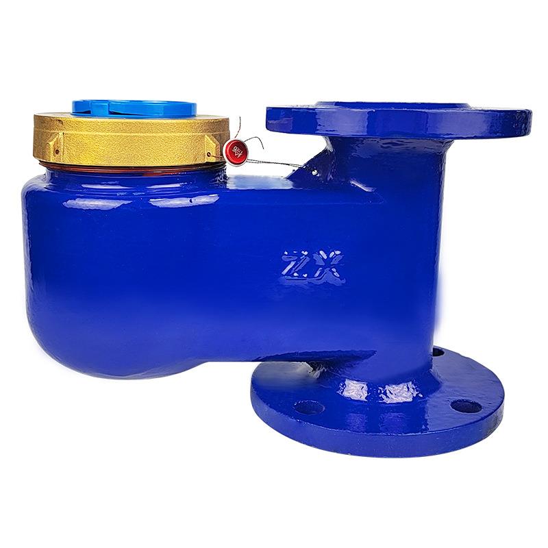 法兰立式冷水表大口径旋翼式下进上出黄铜表罩水表DN40-DN100