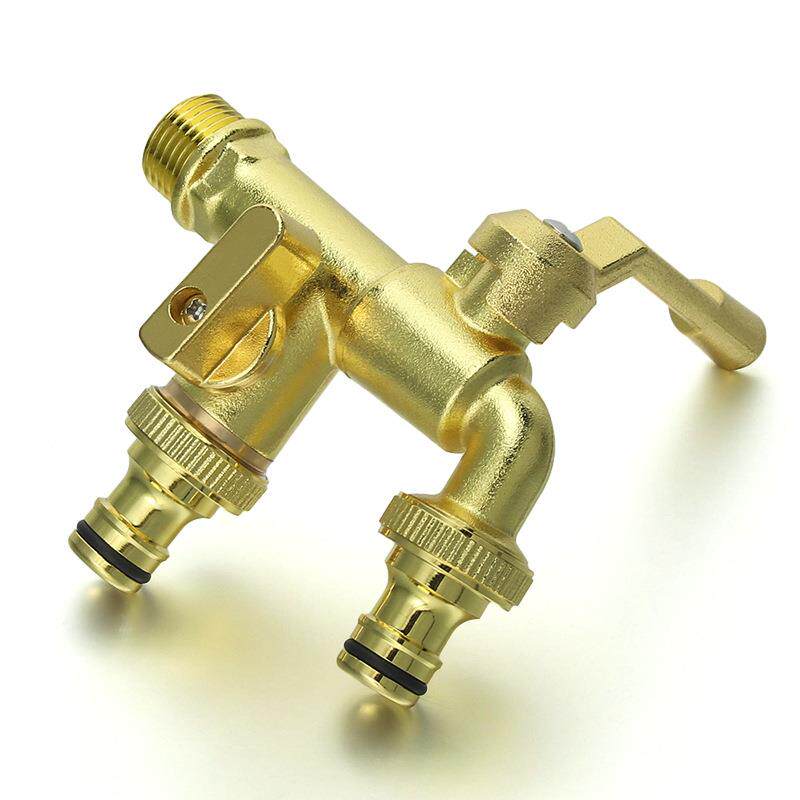 跨境洗衣机水龙头全铜花园庭院一进二出铜防冻户外水龙头,家装主材,面盆龙头,淘宝优惠券,粉丝福利购,淘宝优惠卷