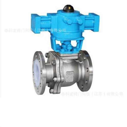 Q941F46 PTFE FEP PFA F501 不锈钢衬氟 电动法兰球阀