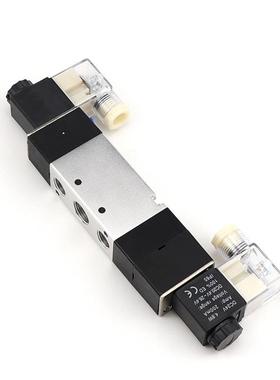 带中停中封三位五通电磁阀4V330-08-10/DC12V/DC24V/AC110V/AC22V