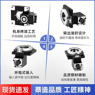 DTR直连转角360度替换DD马达凸轮分割器中空旋转平台 90度转角