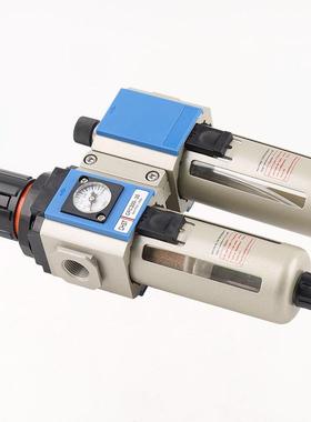 亚德客型气动油水分离器GFC200-08二联件300-10/400-15气源处理器