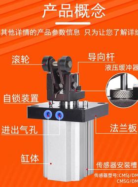 流水线阻挡器气缸止动器TWH/TWM/TTH50X30SKF20/63/80*15SK带自锁